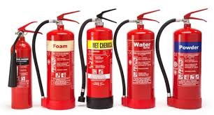 range of fire extinguishers